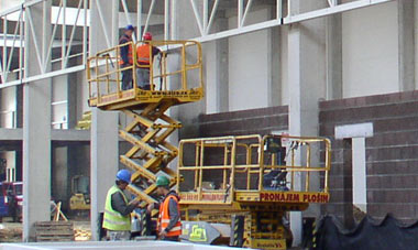 Montage vor Ort auf der Baustelle