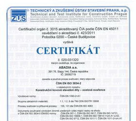 Certificate ISO 3834