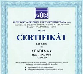 Certificate ISO 9001